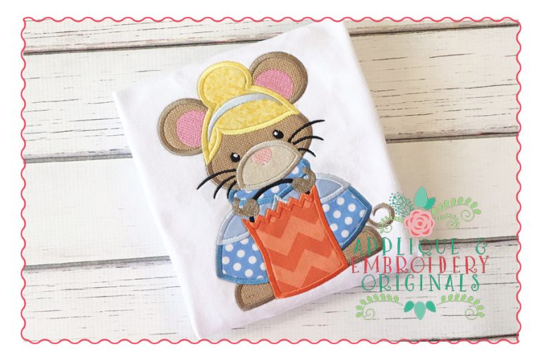 012 Halloween Mouse Cinderella Applique Design