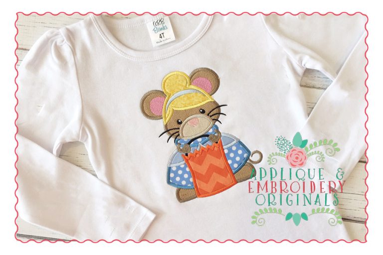 012 Halloween Mouse Cinderella Applique Design - Image 2