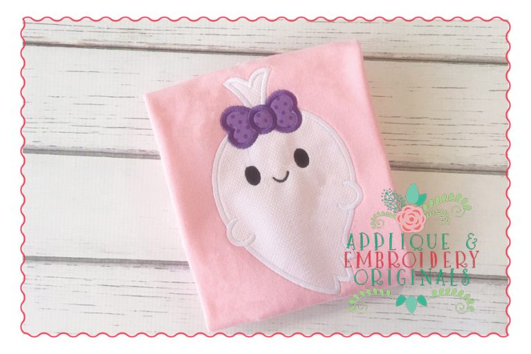 015 Ghost Baby Girl Applique Design