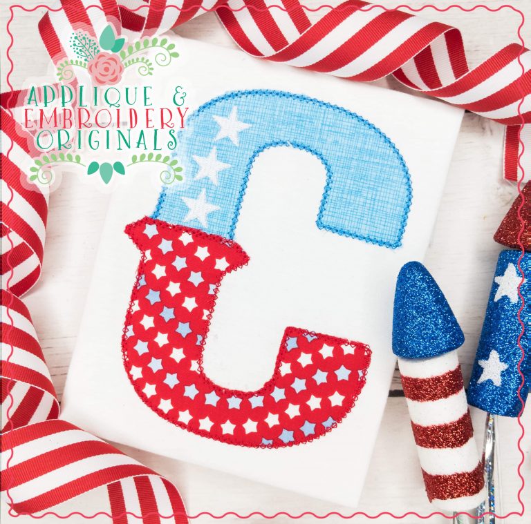 458 Old Glory Applique Font
