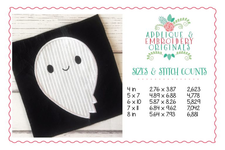 018 Ghost Baby Boy Applique Design - Image 2