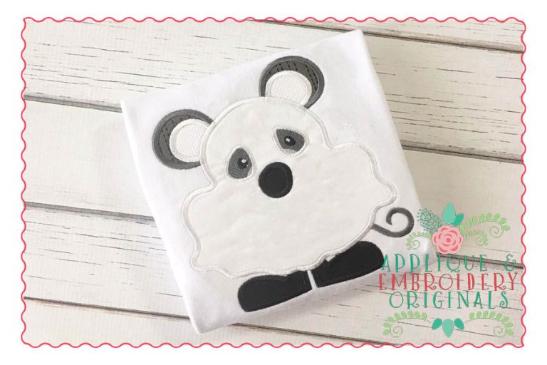 019 Halloween Mouse Ghost Applique Design