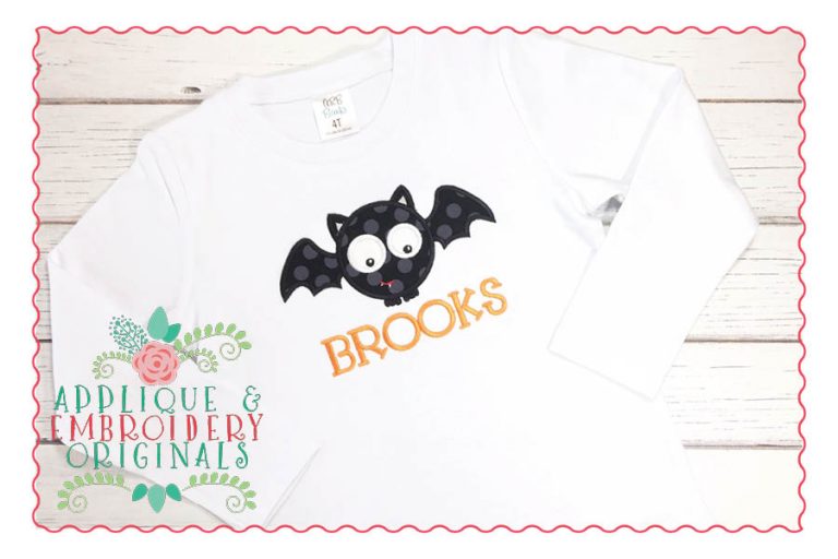 022 Bat Boy Applique Design - Image 2