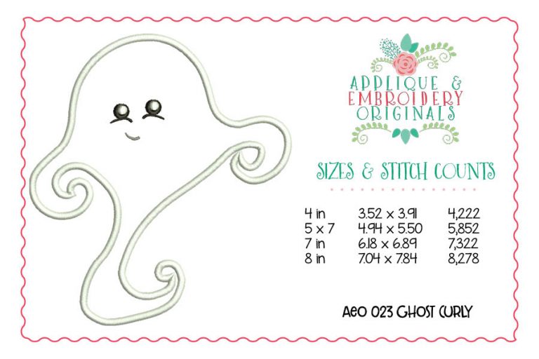 023 Ghost Curly Applique Design - Image 3