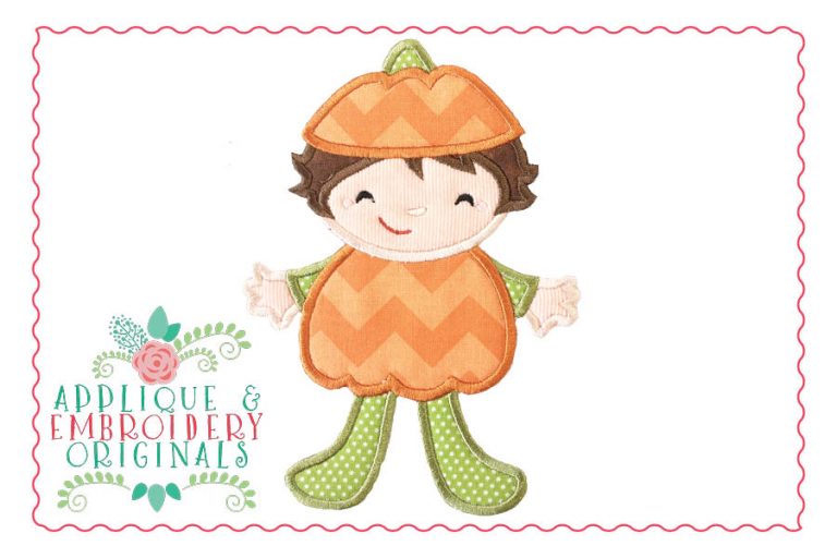 025 Pumpkin Baby Boy Applique Design