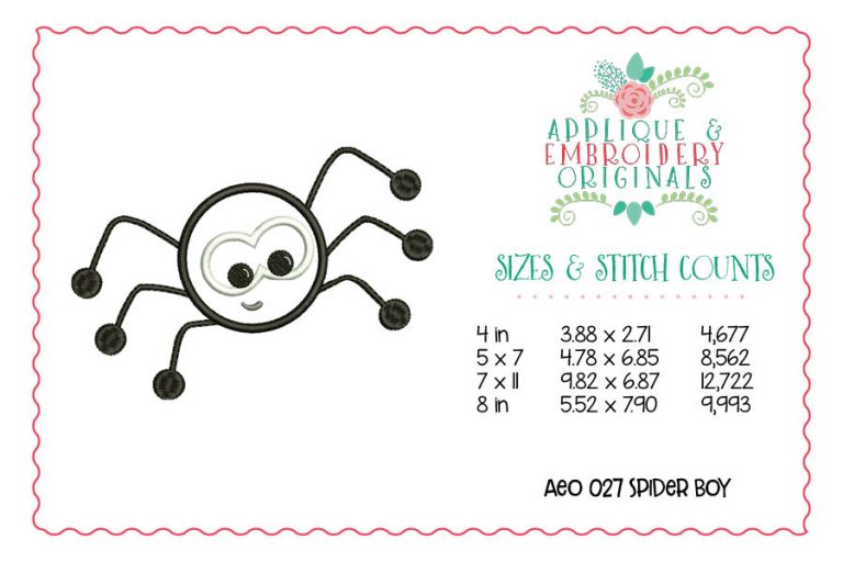 027 Spider Boy Applique Design - Image 3