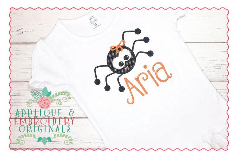 028 Spider Girl Applique Design - Image 2