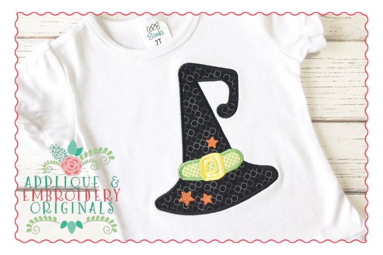 030 Witch Hat Applique Design - Image 2