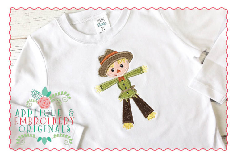 034 Scarecrow Boy Applique Design - Image 2