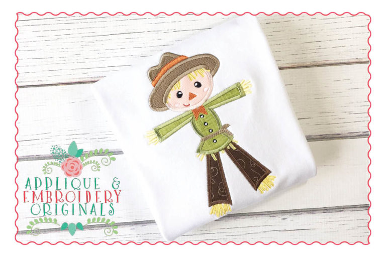 034 Scarecrow Boy Applique Design