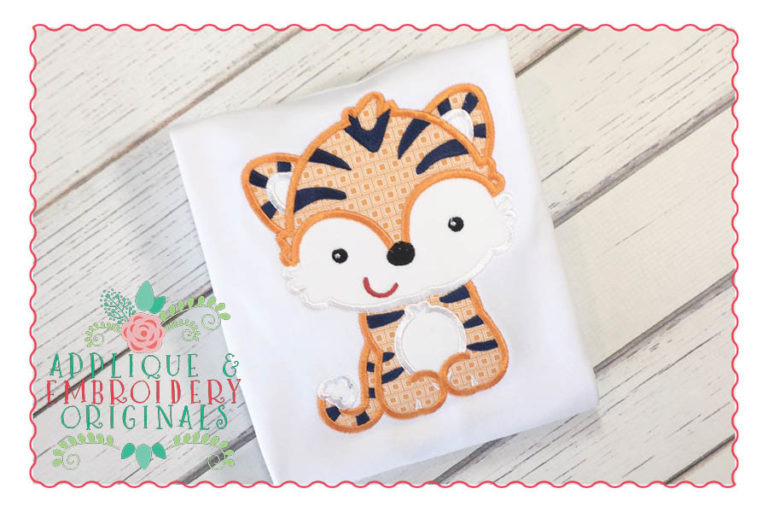1430 Tiger Mascot Boy Full Body Applique Design