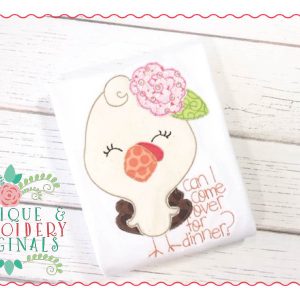 049 Come For Dinner Turkey Applique Design