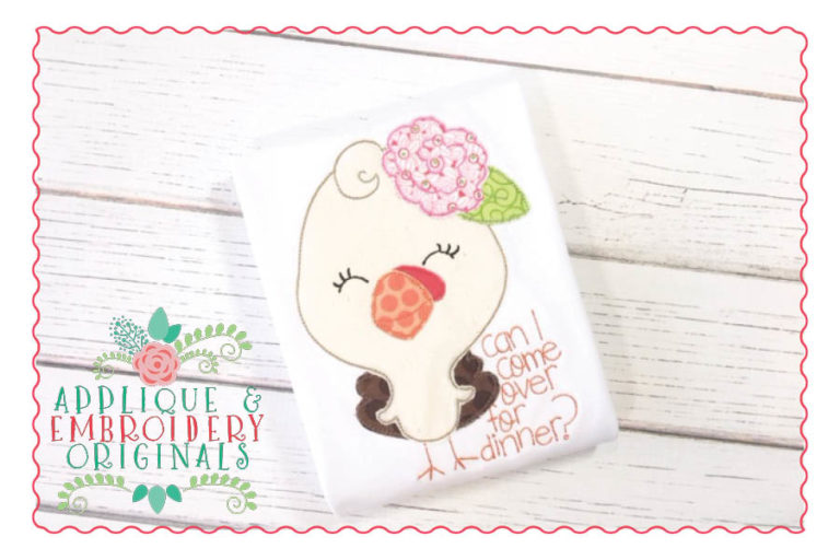049 Come For Dinner Turkey Applique Design