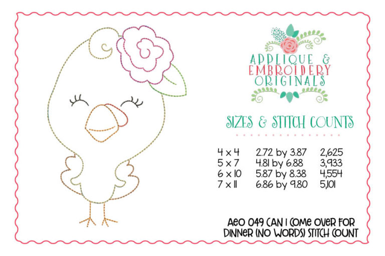 049 Come For Dinner Turkey Applique Design - Image 5