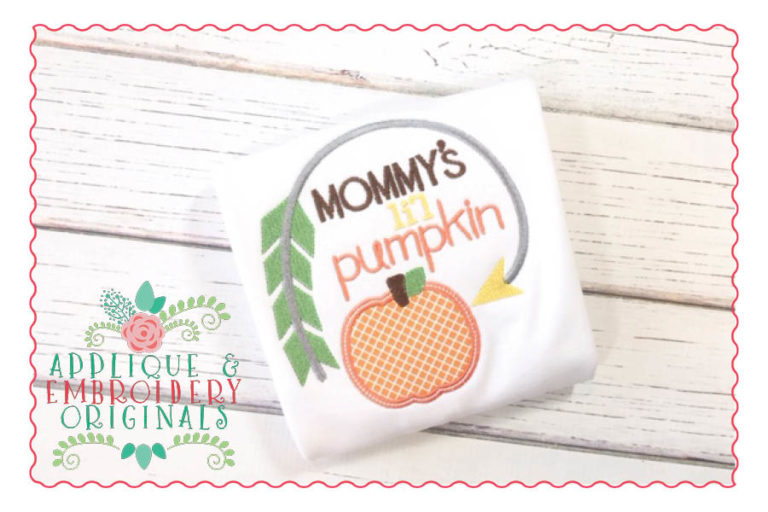 050 Mommy's Lil Pumpkin Applique Design