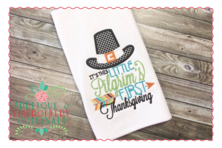058 Pilgrim's First Thanksgiving Applique Design