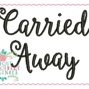 063 Carried Away Embroidery Font