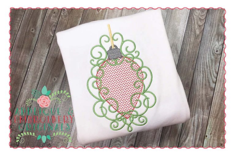 083 Christmas Ornament Swirls Motif Design