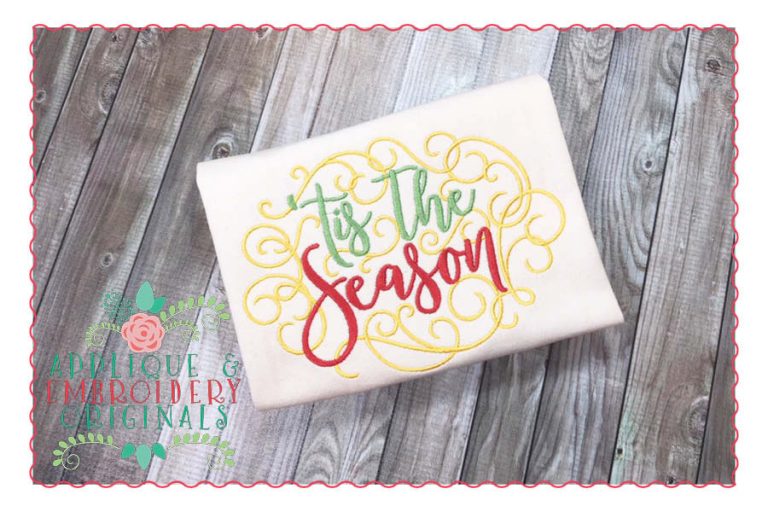 086 Tis the Season Swirls Embroidery Design