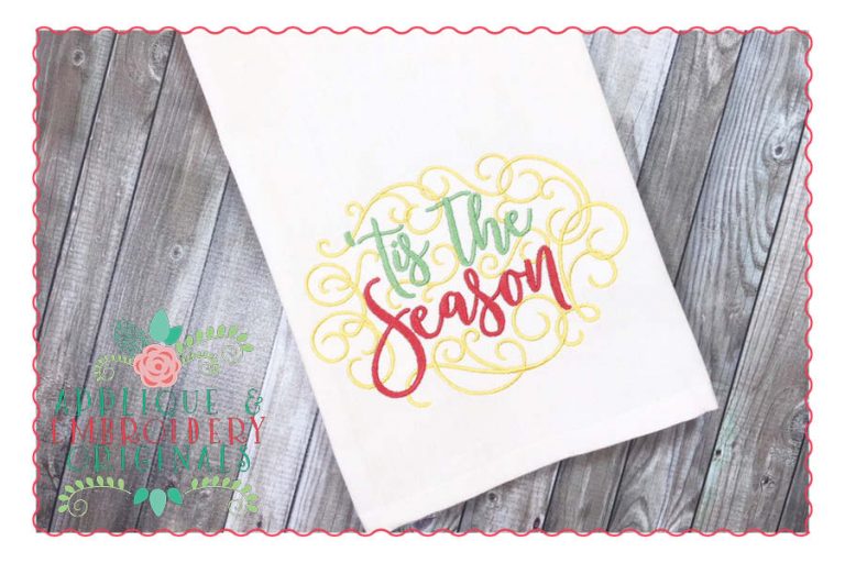 086 Tis the Season Swirls Embroidery Design - Image 2