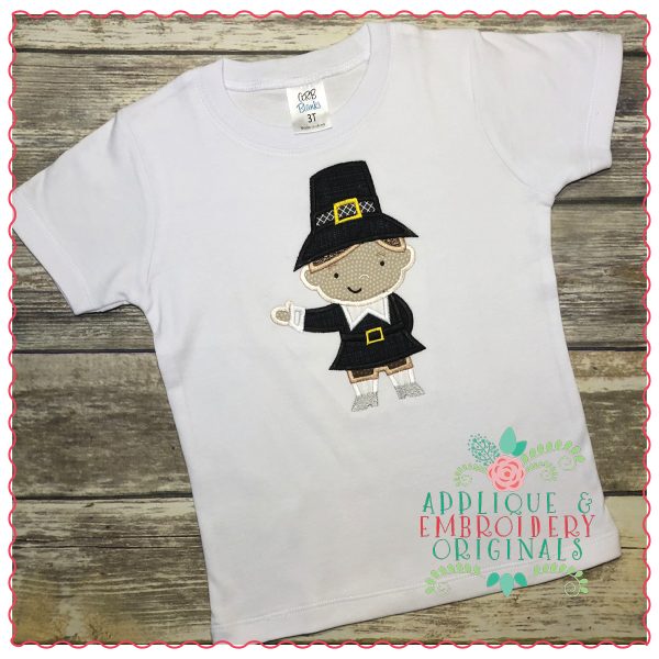 1210 Pilgrim Boy Applique Design - Image 2