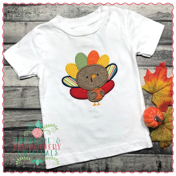 1214 Turkey with Pumpkin Applique Design - Image 2