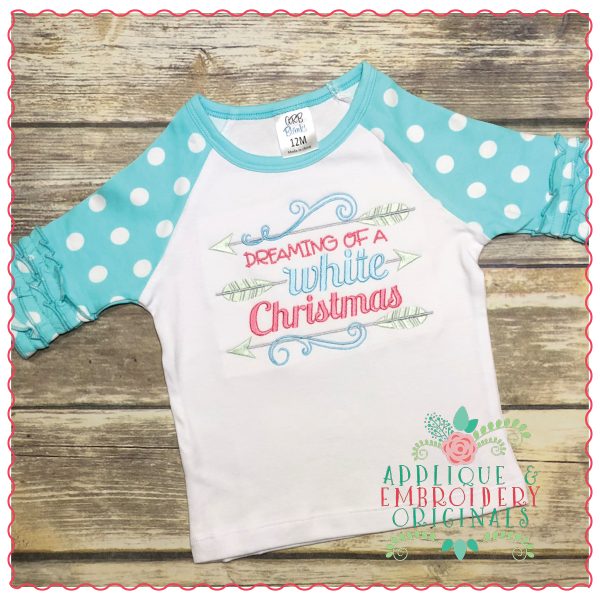 1222  Dreaming of a White Christmas Embroidery Design - Image 2