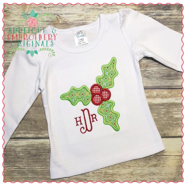 1226 Holly and Berries Applique Design - Image 2