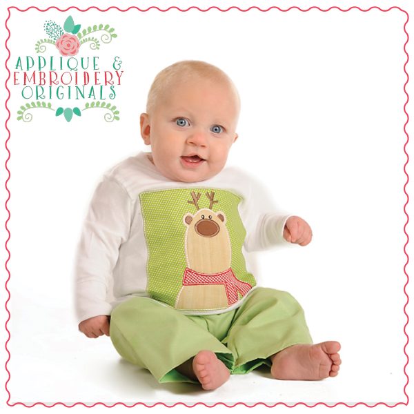 1230 Reindeer Bear Applique Design - Image 2