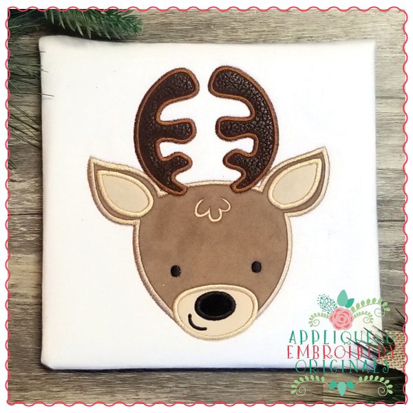 1231 Reindeer Rudolph Pair Set Applique Design - Image 3