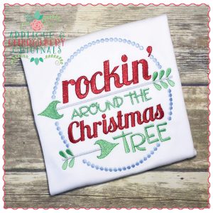 1232 Rockin' Around the Christmas Tree Applique Design