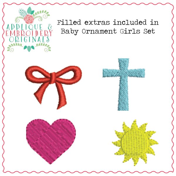 1236 Christmas Ornament Girls Set In The Hoop Design - Image 3