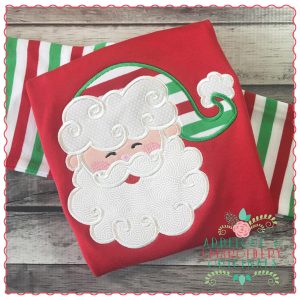 1246 Christmas Santa Swirl Beard Applique Design
