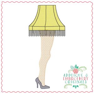 1257 Leg Lamp Sketch Embroidery Design