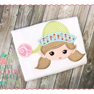 126 Elf Girl Face Applique Design