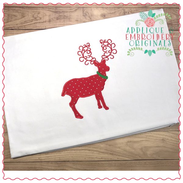 1263 Christmas Reindeer Silhouette Applique Design - Image 2