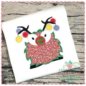 1269 Ornament Monster with Antler Applique Design