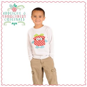 1272 Present Monster Applique Design