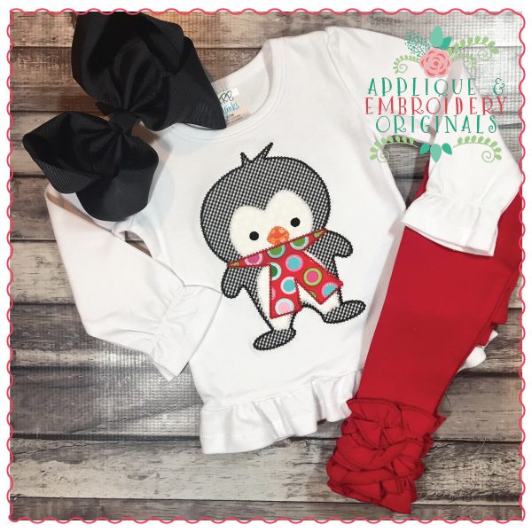 1283 Penguin with Scarf Applique Design - Image 3