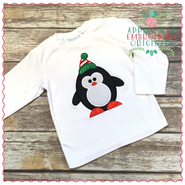 1284 Penguin Stocking Hat Applique Design - Image 3