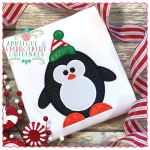1284 Penguin Stocking Hat Applique Design