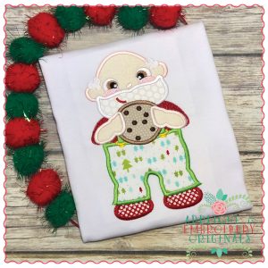 1287 Santa Milk Cookies Applique Design