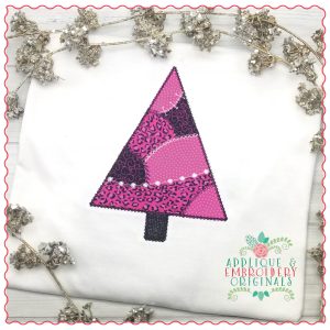 1292 Vintage Luxe Christmas Tree Applique Design