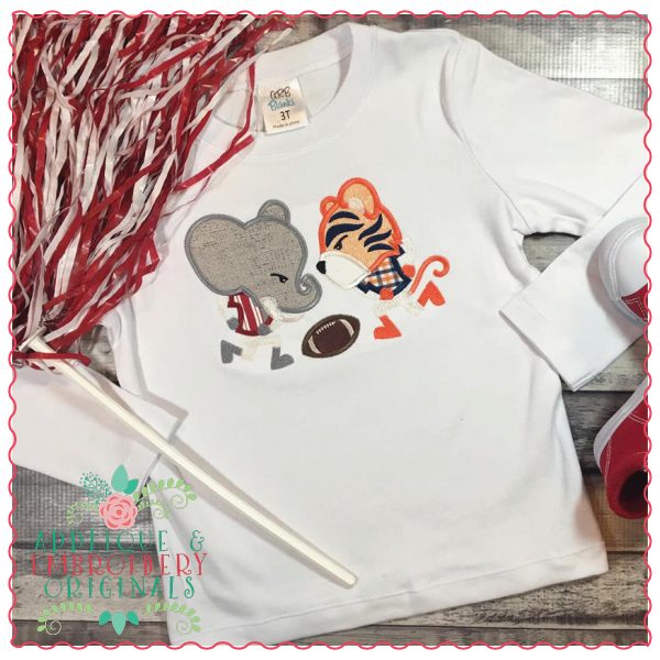 1296 Elephant vs Tiger Football Applique Design - Image 4