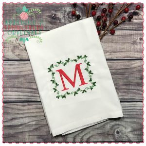 1302 Holly Square Frame Alpha Applique Font