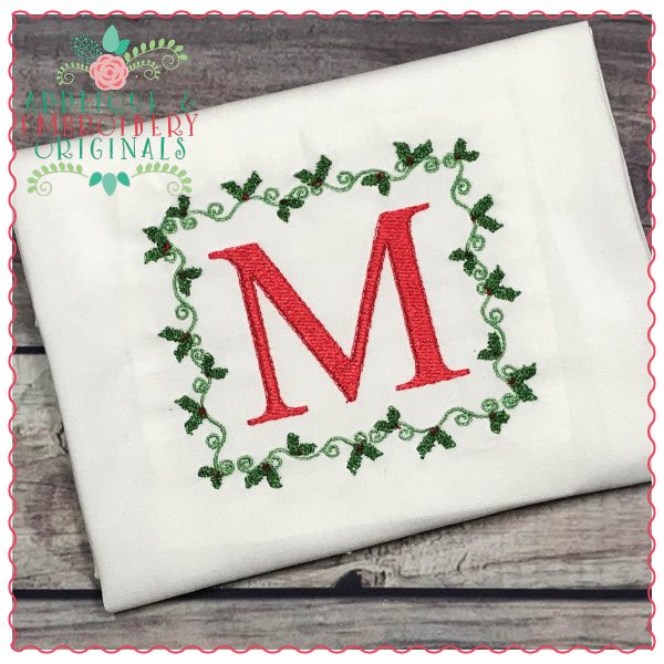 1302 Holly Square Frame Alpha Applique Font - Image 3
