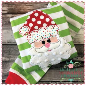 1327 Santa Simple Stitch Applique Design