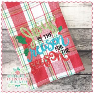 1335 Jesus is the Reason For the Season Embroidery Design