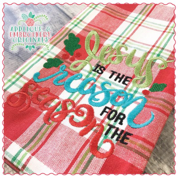 1335 Jesus is the Reason For the Season Embroidery Design - Image 2