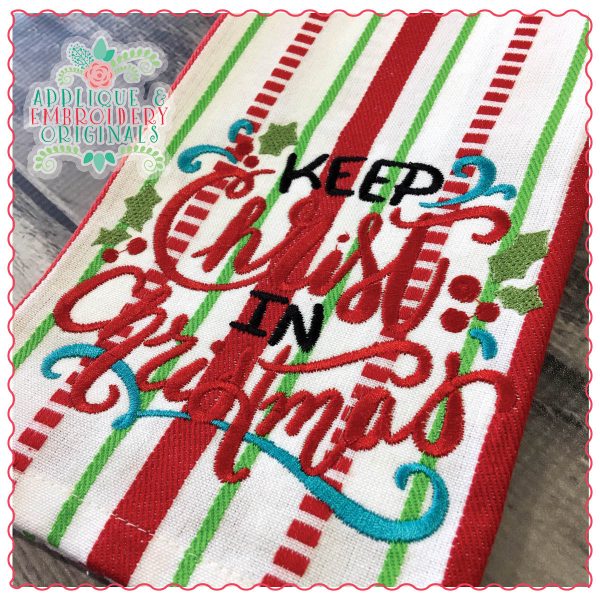1337 Keep Christ in Christmas Embroidery Design - Image 4
